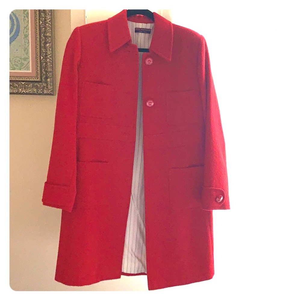 Pure baby alpaca red coat